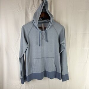 Kuhl Stria Womens Small Pullover Lightweight Hoodie Blue Striped Pocket 4096